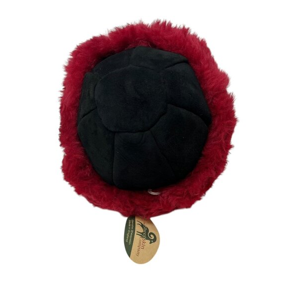 The Sheepskin Company Hat Cap Size 7 1/2 Red Black Outdoor Winter Fur UK Made NW - Picture 6 of 10
